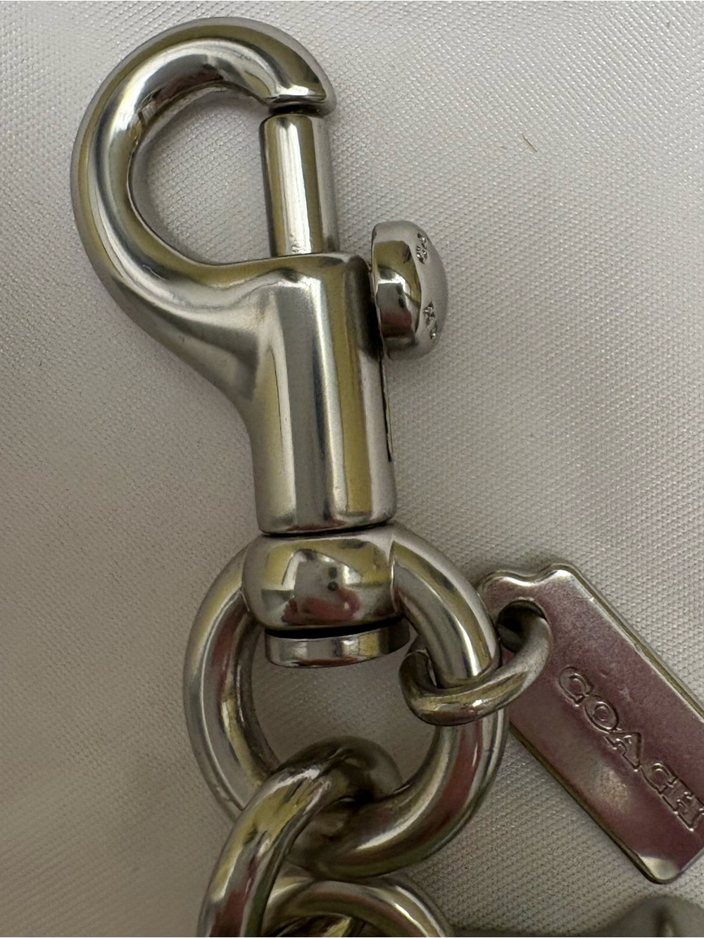 Coach Signature C Bag Charm Key Fob Keychain - Picture 6 of 8